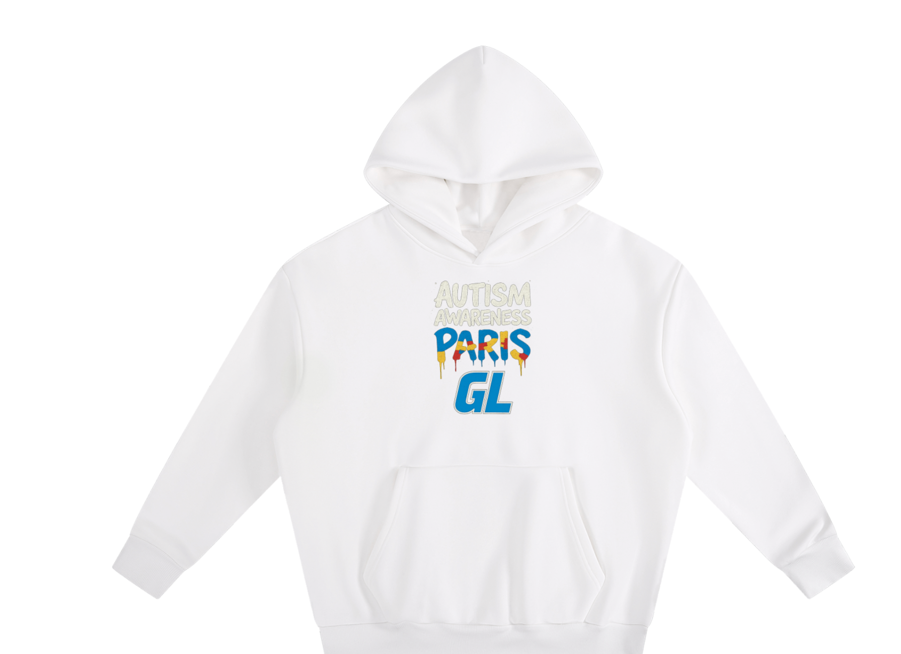 WHITE HOODIE EXCLUSIVE AVAILABLE PARIS GL